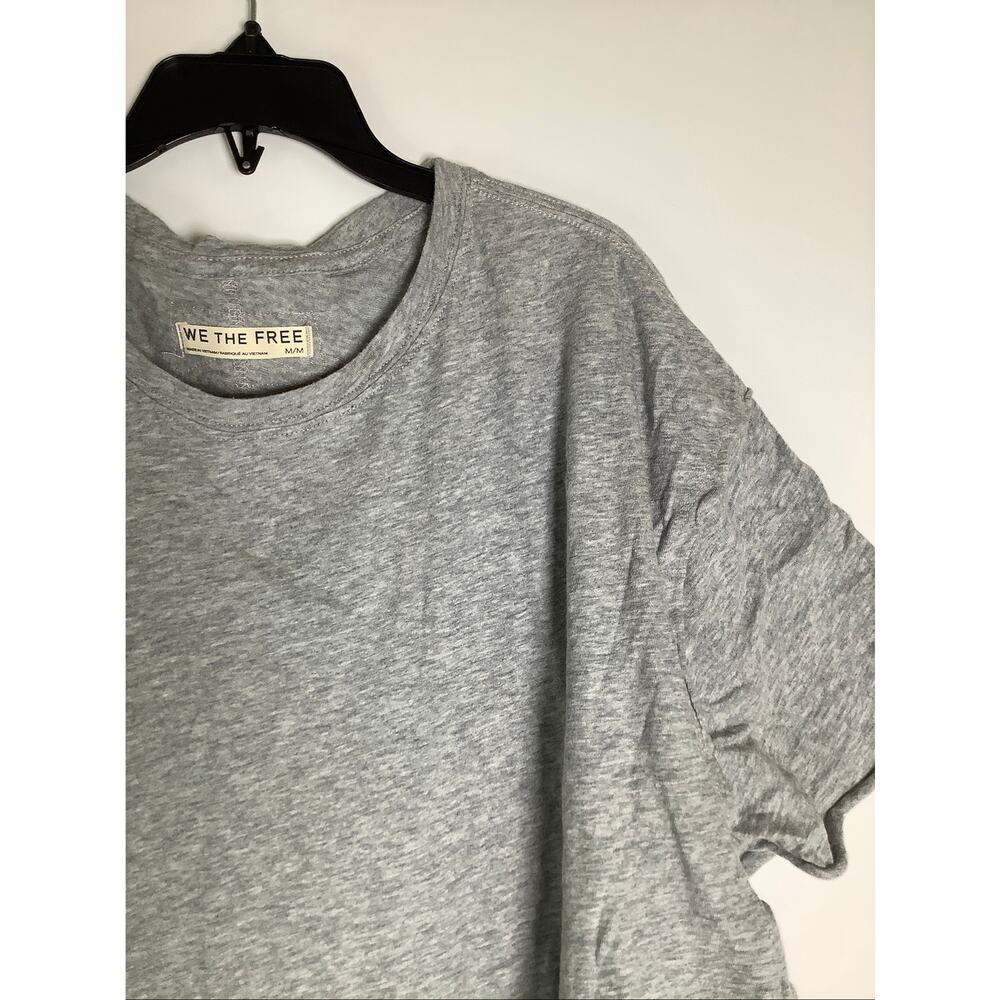 We The Free FP Women's M Heather Grey Nina Short Sleeve T-Shirt Streetwear Q3-20 - Picture 3 of 7